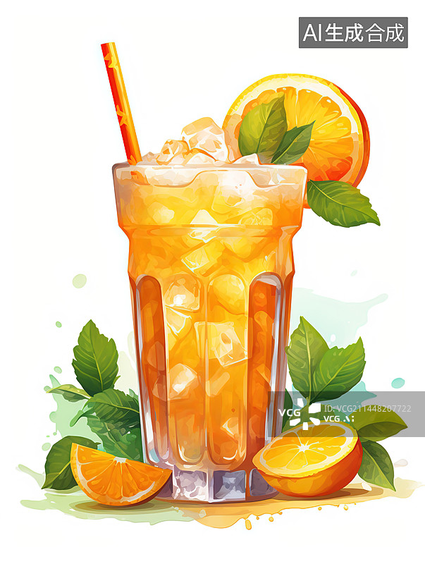 【AI数字艺术】果汁饮料图片素材