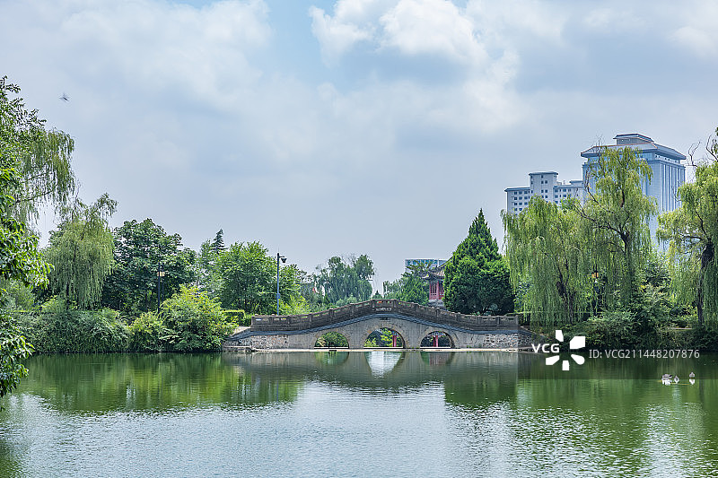 陕西凤翔东湖图片素材