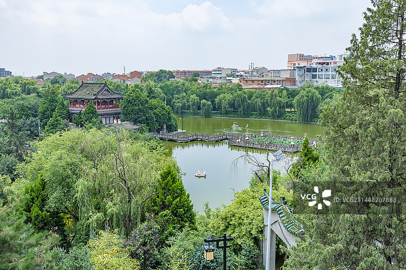 陕西凤翔东湖图片素材