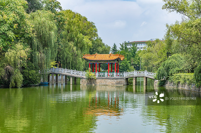 陕西凤翔东湖图片素材