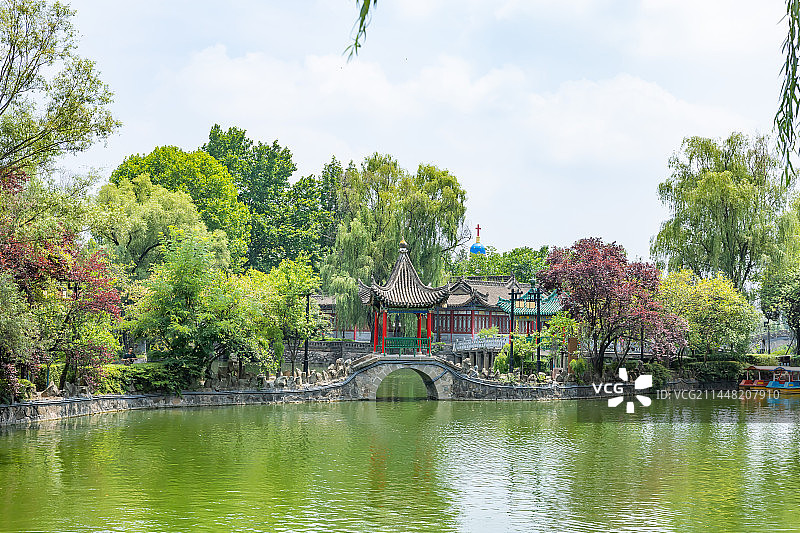 陕西凤翔东湖图片素材