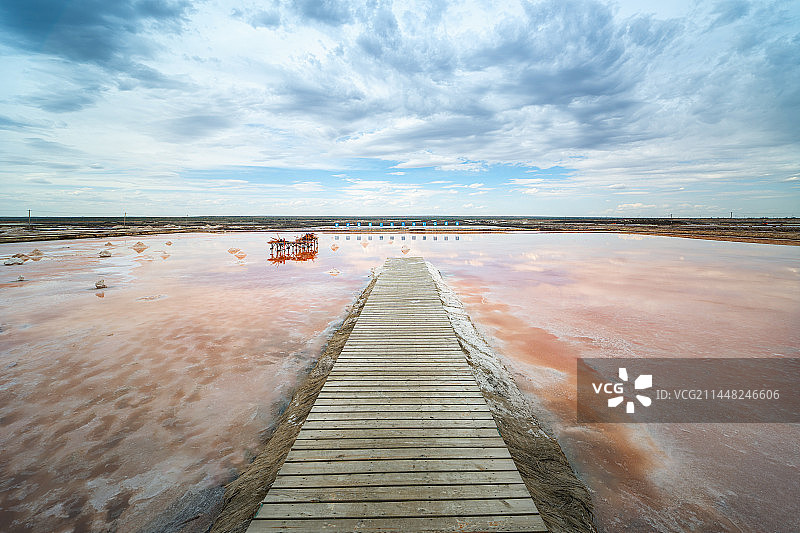 定边盐湖图片素材