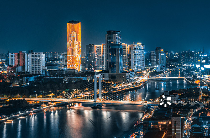 宁波三江口夜景图片素材