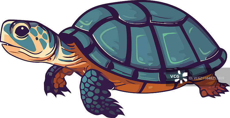 缓慢行走的可爱乌龟图标图片素材