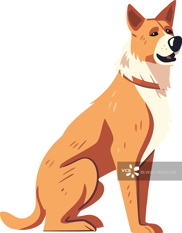 可爱卡通小狗快乐的犬类朋友图片素材