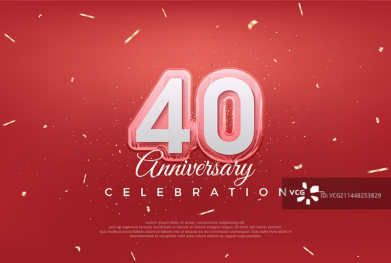 现代40周年庆典设计图片素材