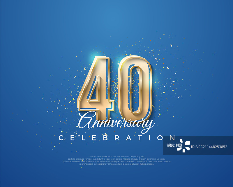 40周年奢华设计图片素材