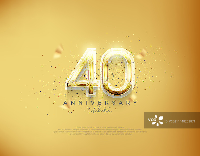 40周年数字奢华金色背景图片素材