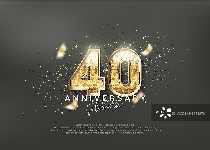 奢华典雅40周年高级设计图片素材