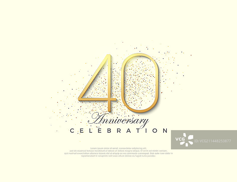 简约40周年纪念优质数字图片素材