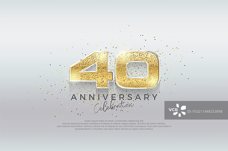 黄金40周年奢华高级设计图片素材