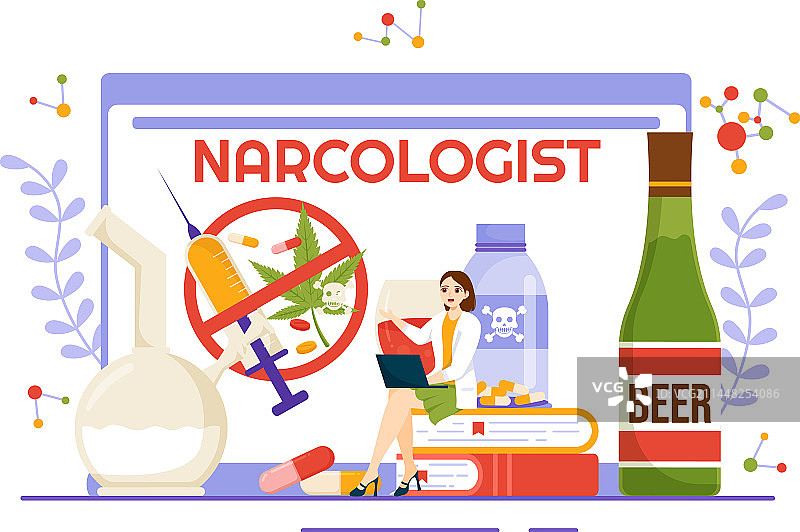 药物成瘾意识酒精的麻醉剂学家图片素材