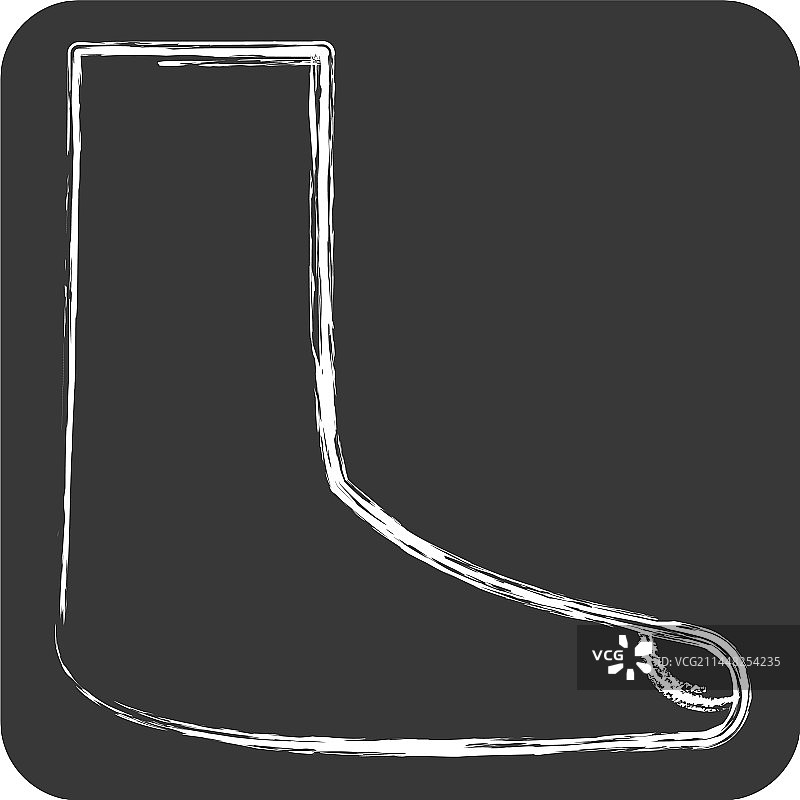 骨科足部粉笔图标图片素材