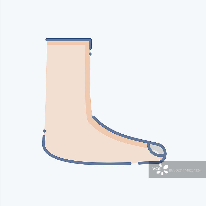 与整形外科相关的脚部图标，涂鸦风格图片素材