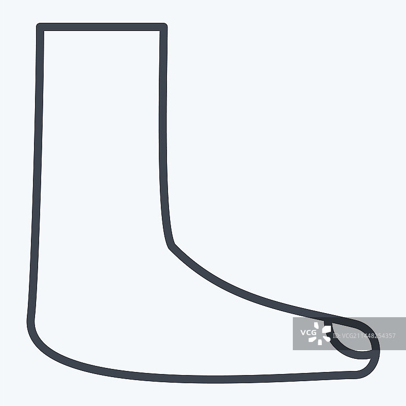 骨科足部线条图标图片素材