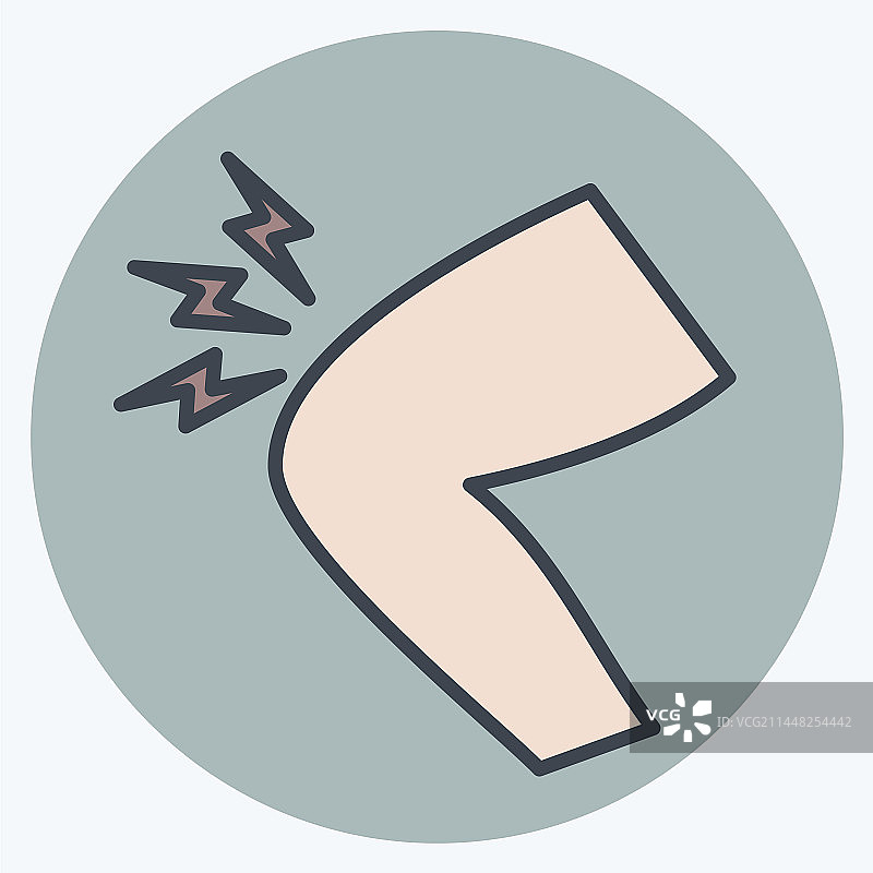 与骨科符号颜色相关的膝盖图标图片素材