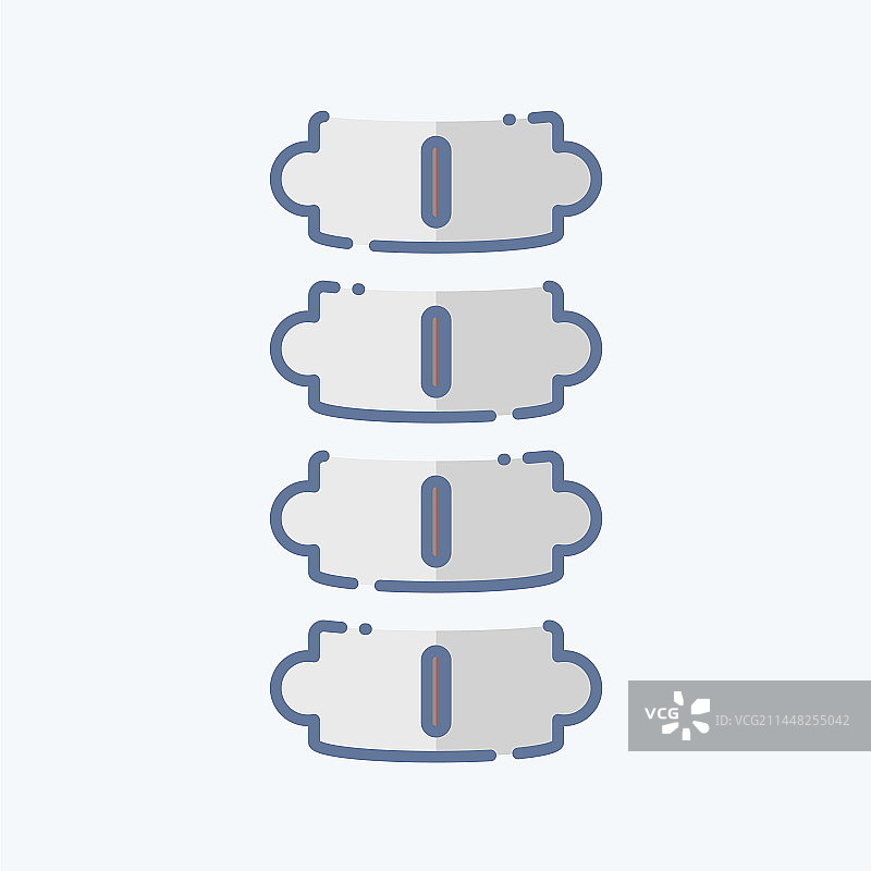 与骨科相关的脊柱涂鸦图标图片素材