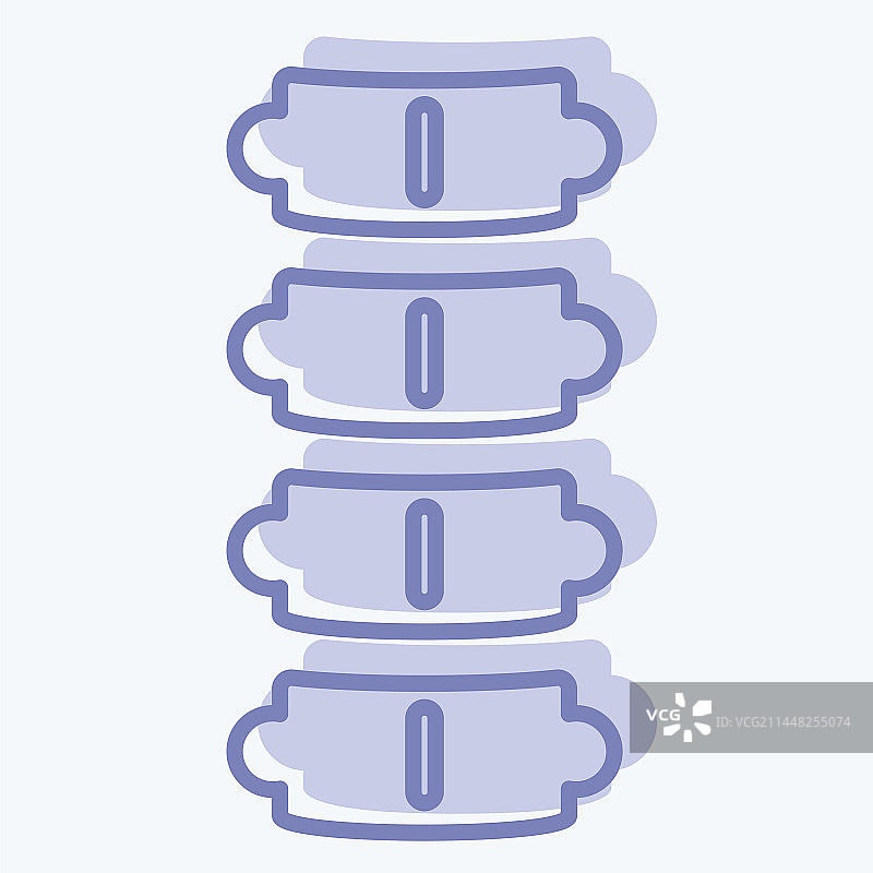 骨科脊柱双色图标图片素材