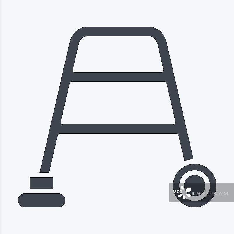 与整形外科符号字形相关的助行器图标图片素材