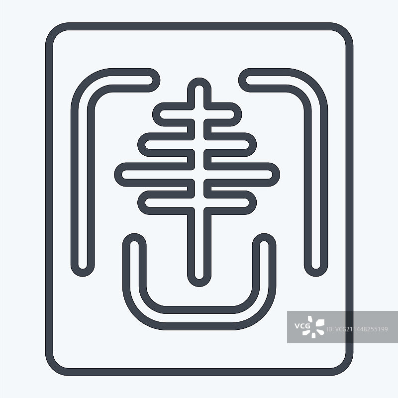 与骨科相关的X光线条图标图片素材
