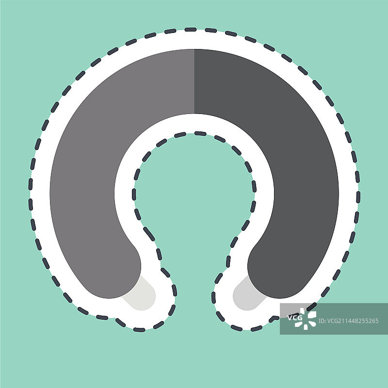 颈枕线条贴纸图片素材