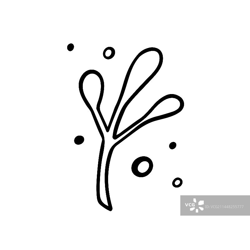 手绘树枝树杈秋季元素图片素材