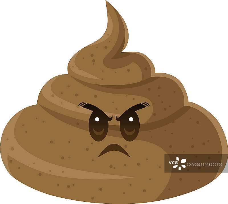 愤怒的便便卡通人物设计图片素材