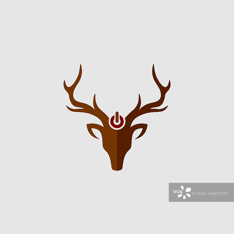 鹿头logo动物设计图片素材