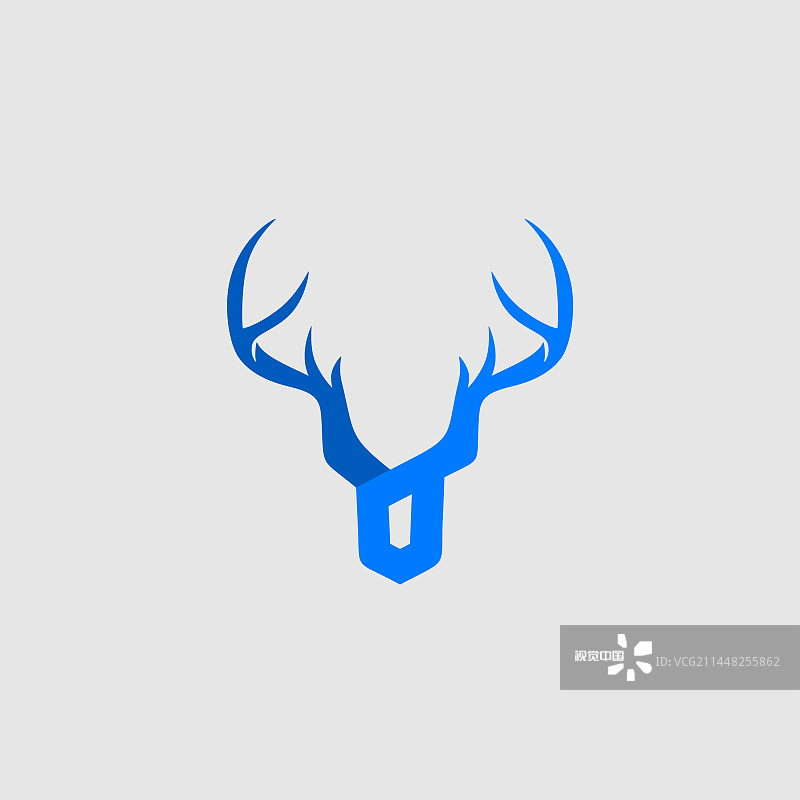 鹿头logo动物设计图片素材