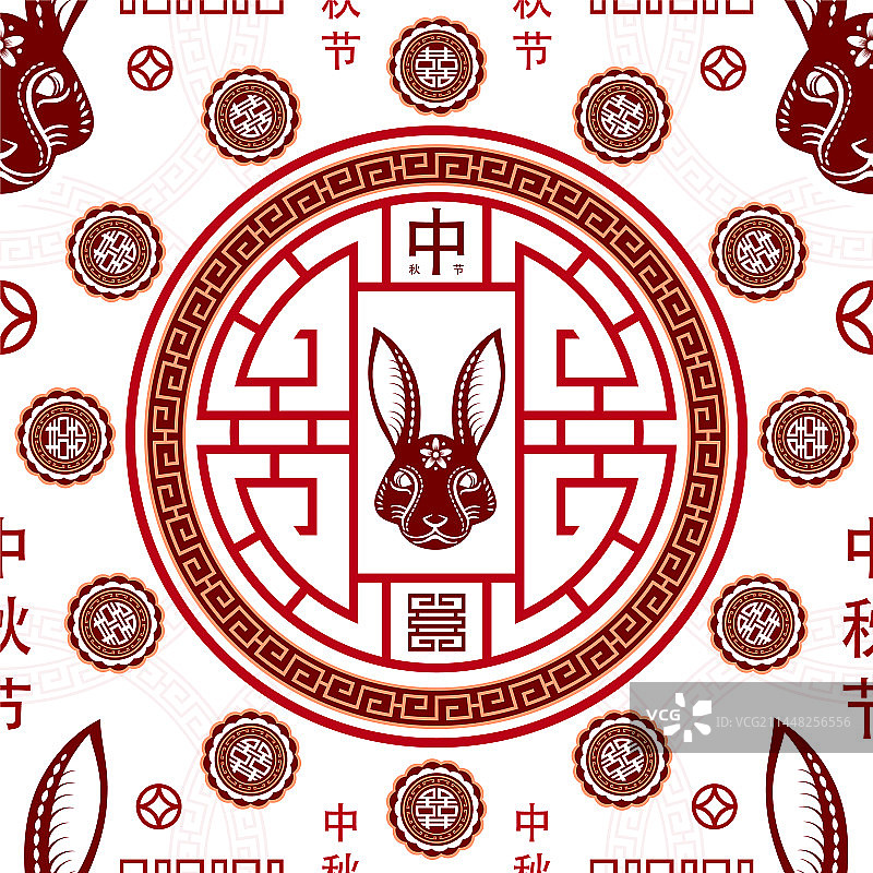 中国风亚洲元素无缝图案图片素材