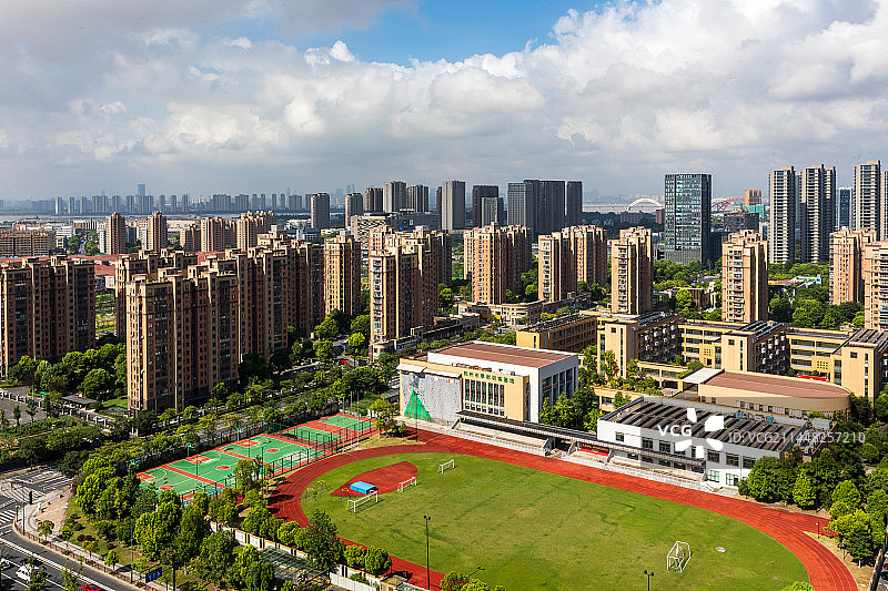 城市风光杭州下沙经济技术开发区图片素材