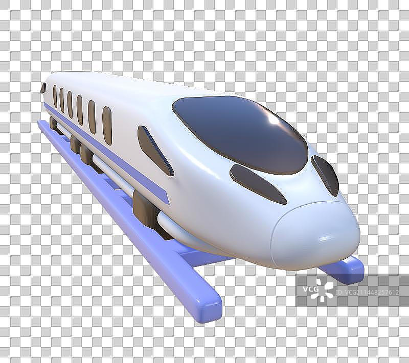 高铁3D插画元素图片素材