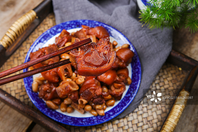 猪脚炖花生图片素材