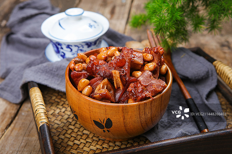 猪脚炖花生图片素材