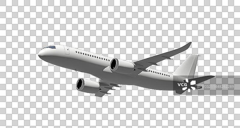 C4D，民用商务客机图片素材