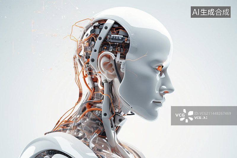 【AI数字艺术】用脑机接口的外骨骼生命装置重获新生图片素材