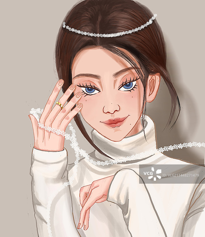 女孩头像图片素材