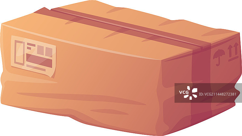 用作包装和运输的皱 cardboard箱图片素材