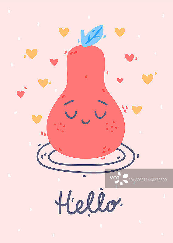 可爱的粉色儿童海报和托儿所印刷设计图片素材