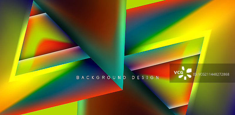 抽象背景与重叠的三角形和图片素材