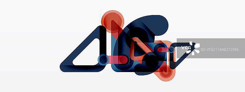 几何原语，线，圆抽象图片素材