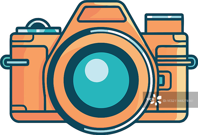 古董相机镜头和闪光灯图片素材