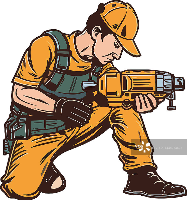 戴着安全帽和工作头盔的建筑工人图片素材