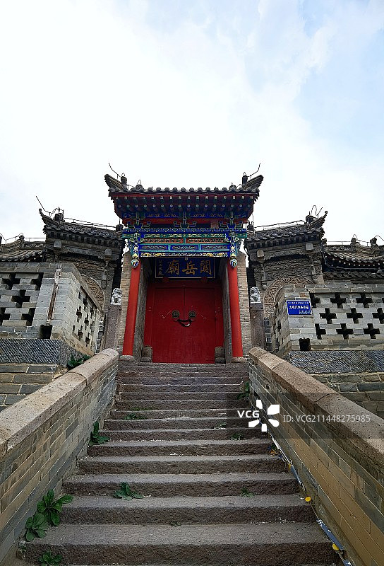张家口大境门古建筑.岳王庙风光图片素材