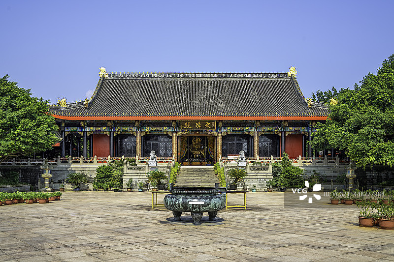 四川乐山市大佛禅院文殊殿风光图片素材