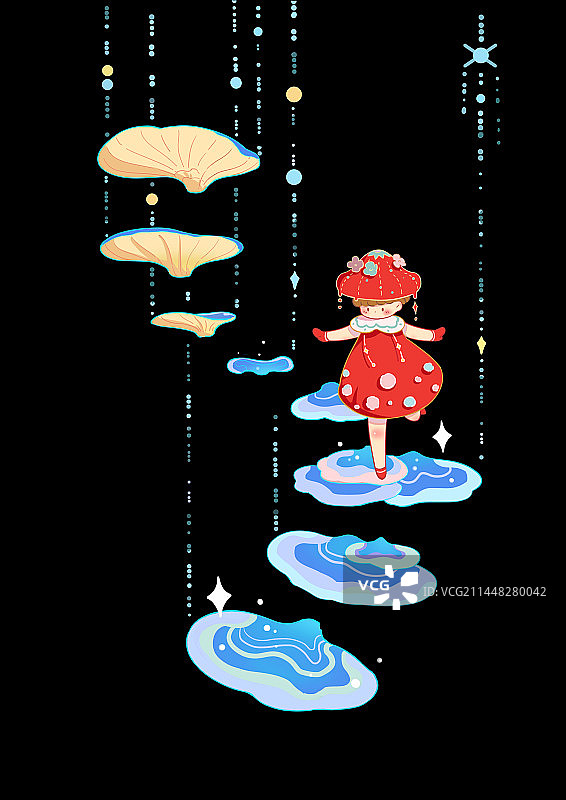 蘑菇旋转楼梯图片素材