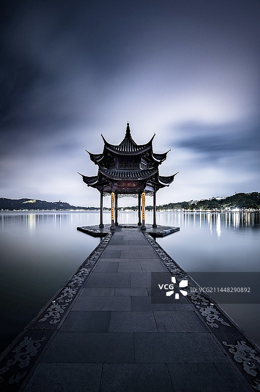 杭州西湖集贤亭图片素材