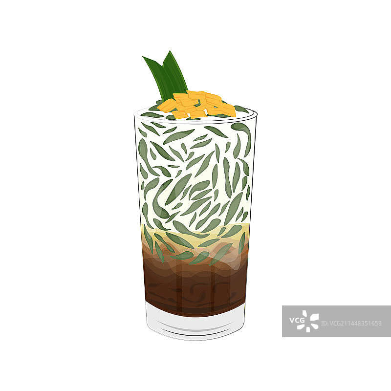 印尼珍多冰杯装图片素材