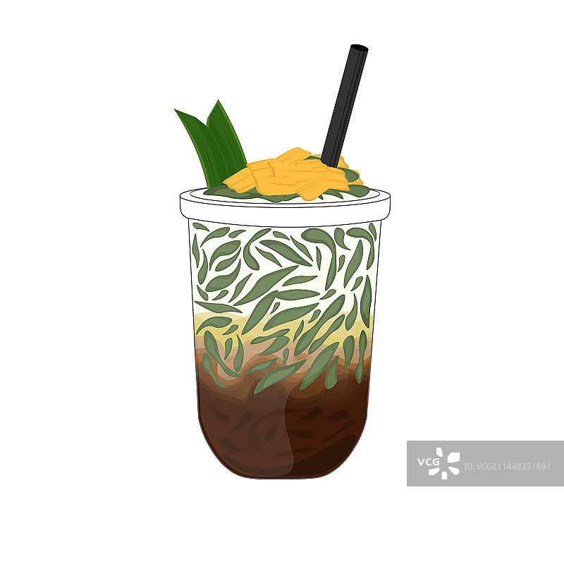 新鲜的Es Cendol Dawet Ayu图片素材