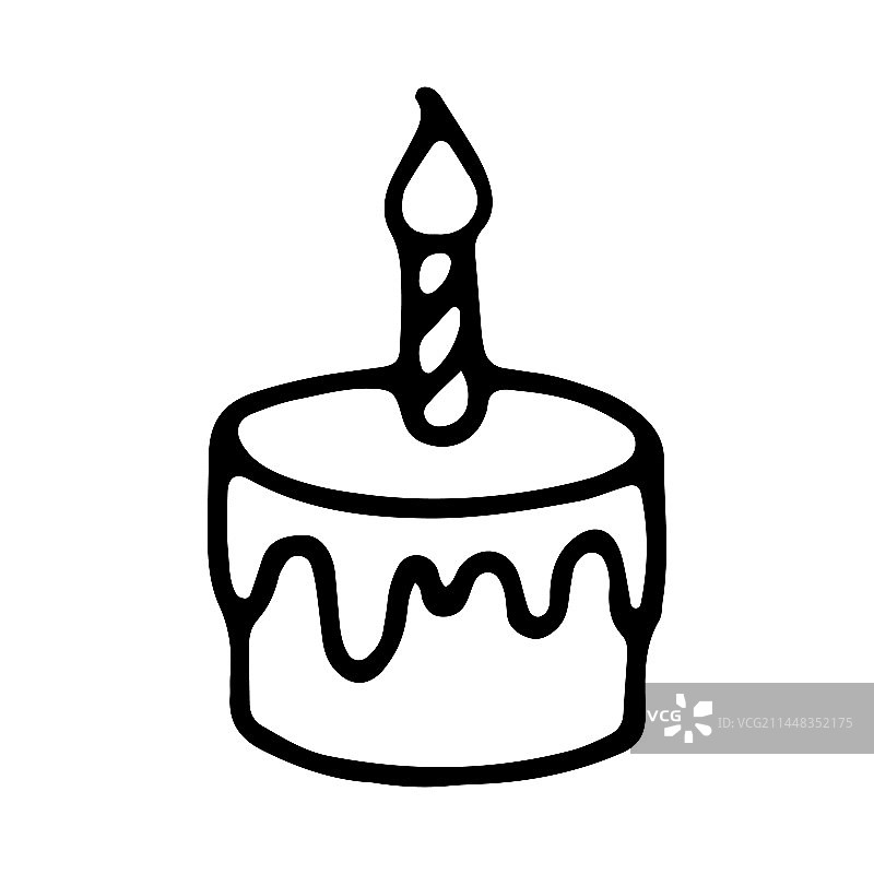 蛋糕轮廓涂鸦甜点图片素材